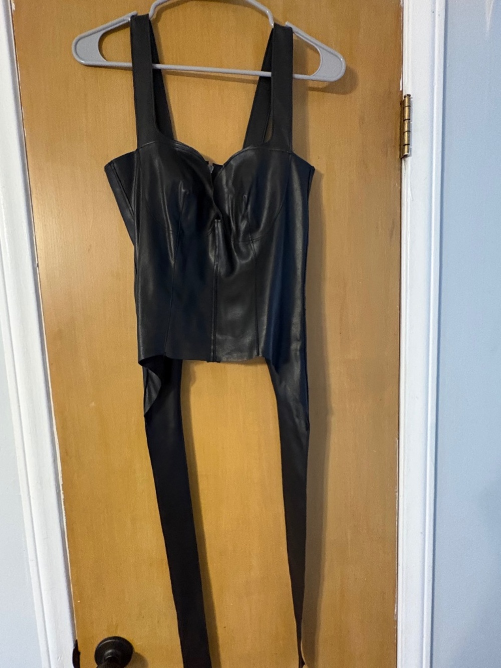 Faux Leather Bustier